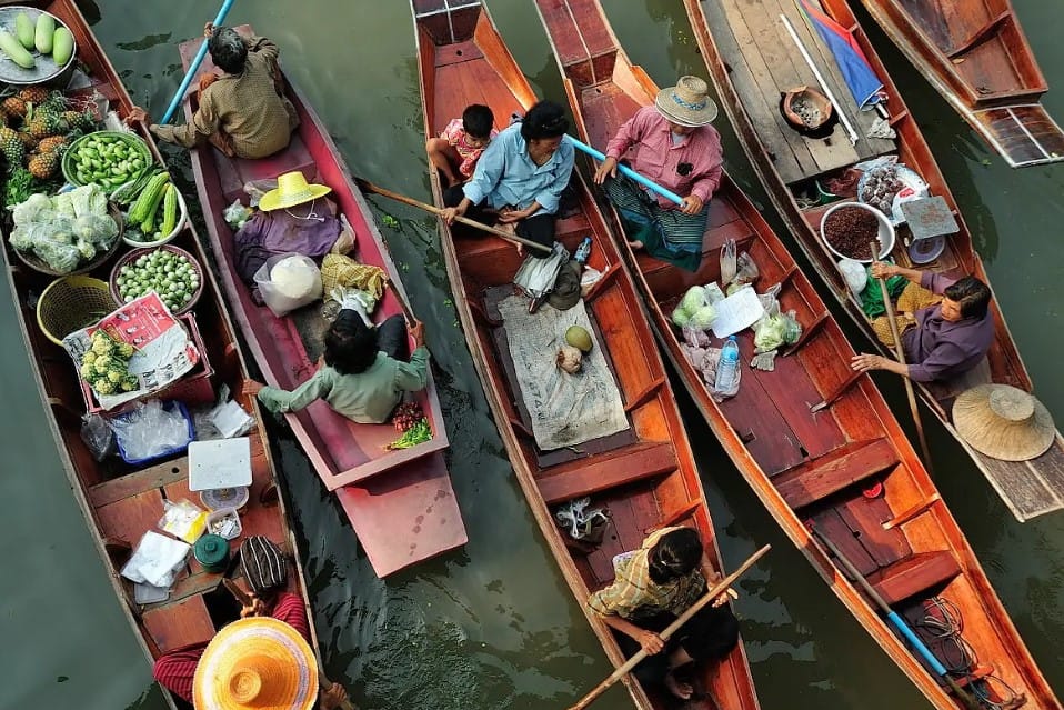 Tha Kha Floating Market Thailand, Foto BKK Tours